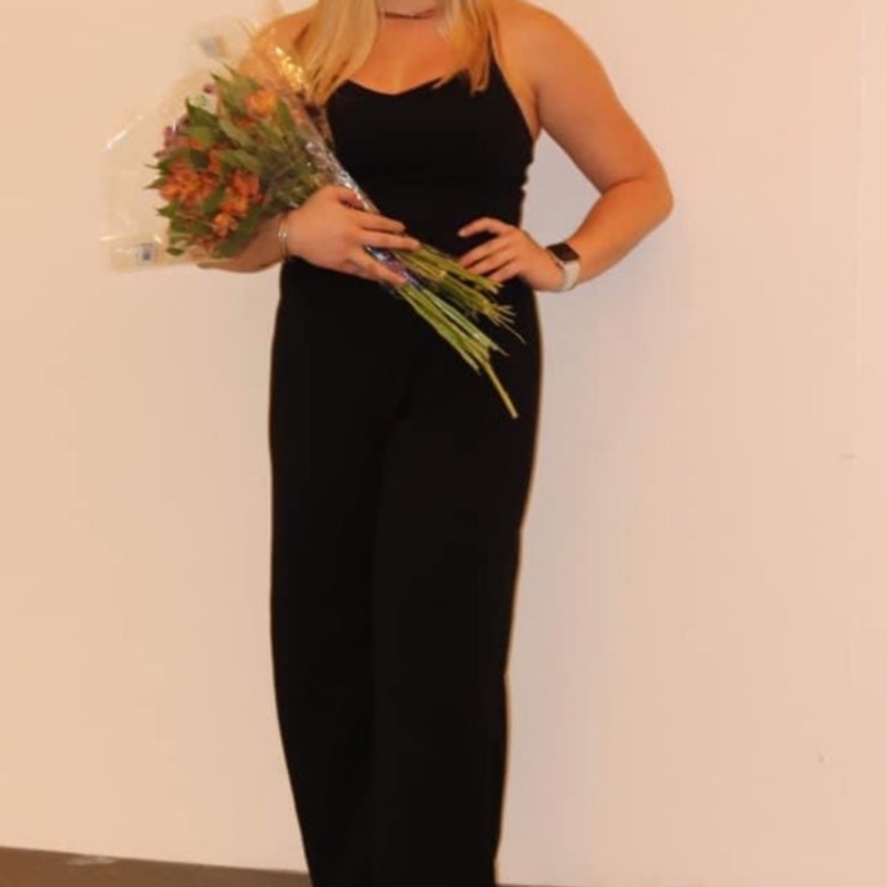 Francesca’s black jumpsuit